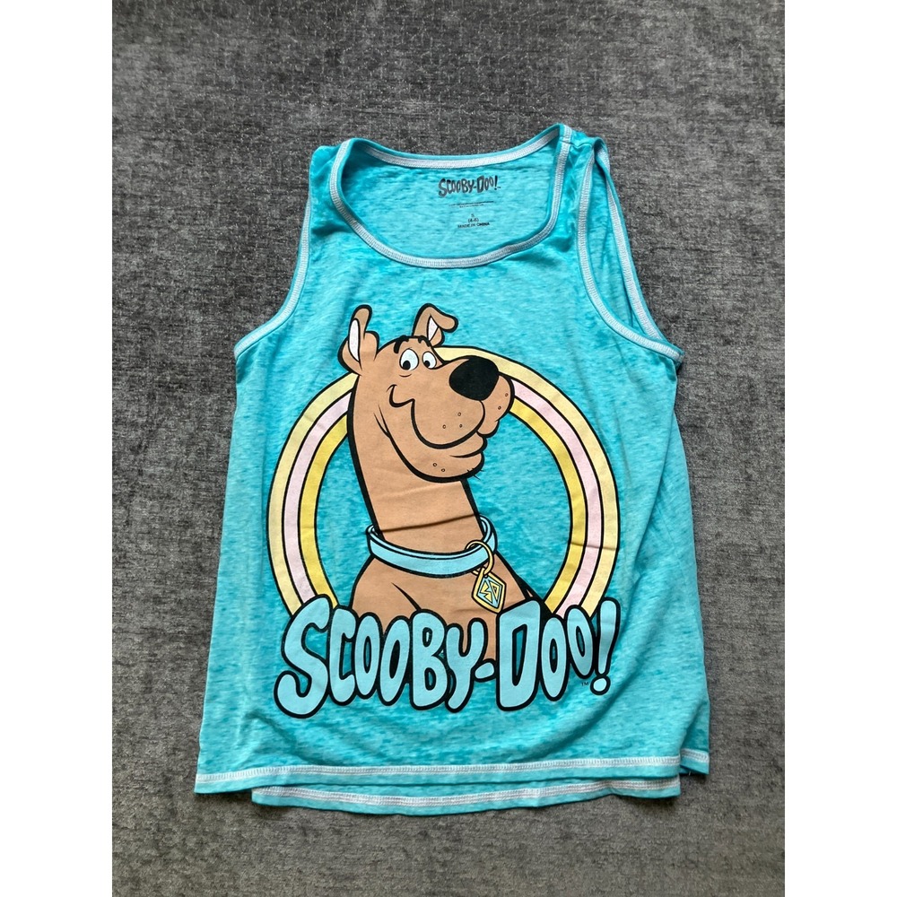 Hanna-Barbera Scooby-Doo Tank‎ Top Girls Small 4-6 Blue Graphic Print Sleepwear